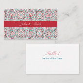 Carte De Placement Style géométrique Étincelles Mariage métallique en (Devant / Derrière)