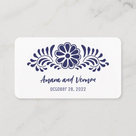 Carte De Placement Style talavera mexicain (Dos)