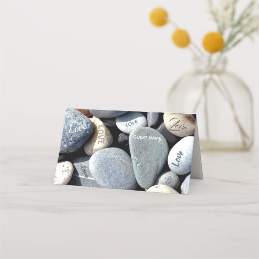 Carte De Placement Stylish Rustique Moderne Inhabituel Unique Amour G (Devant)