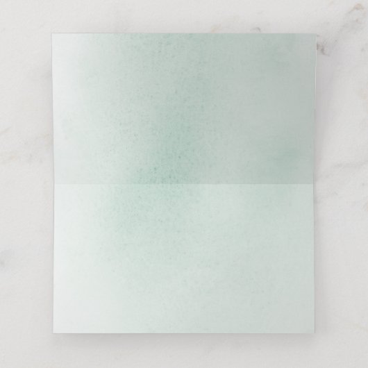 Carte De Placement Succulent Verdure Argent Feuille Mariage (Intérieur déplié)