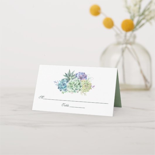 Carte De Placement Succulentes de cactus du désert (Devant)