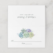 Carte De Placement Succulents de Cactus du désert (Extérieur déplié)