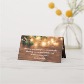 Carte De Placement Succursale Mistletoe Rustique Fête de Noël (Dos)