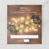 Carte De Placement Succursale Mistletoe Rustique Fête de Noël (Extérieur déplié)