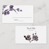 Carte De Placement Sumie de fleur de prune (Devant / Derrière)
