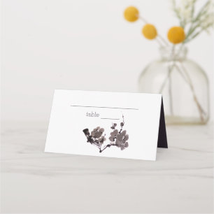 Carte De Placement Sumie de fleur de prune