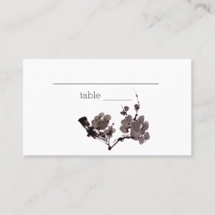 Carte De Placement Sumie de fleur de prune