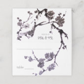 Carte De Placement Sumie de fleur de prune (Extérieur déplié)