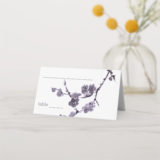 Carte De Placement Sumie de fleur de prune (Devant)
