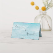 Carte De Placement Summer Blue Ocean Beach Mariage Carte de lieu (Dos)