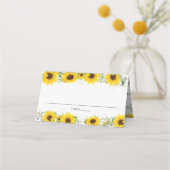 Carte De Placement Sunflower Floral Douche Nom du client Carte Place (Dos)