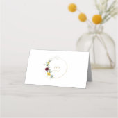 Carte De Placement Sunflowers Bourgogne Airy Greenery Numéro de table (Dos)