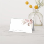 Carte De Placement Superbe Mariage floral Blush (Dos)