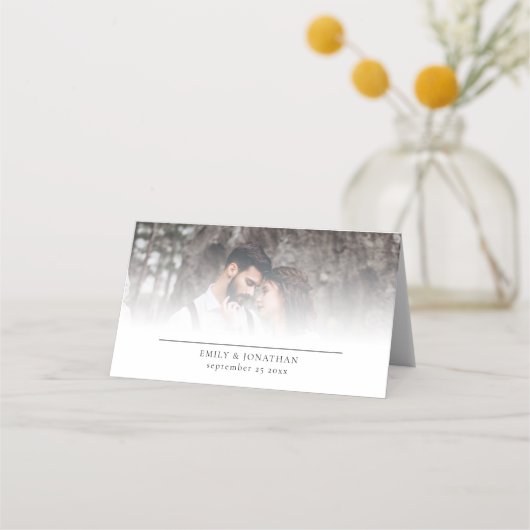 Carte De Placement Superposition photo Nous faisons Mariage de script (Devant)
