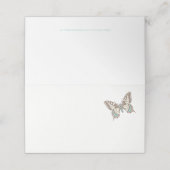 Carte De Placement Swallowtail art encé aqua (Extérieur déplié)