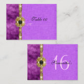 Carte De Placement "sweet sixteen" rose noir 16 ans (Devant / Derrière)