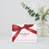 Carte De Placement Sweetheart Soiree Elegant Bow Valentines Day Party (Debout devant)