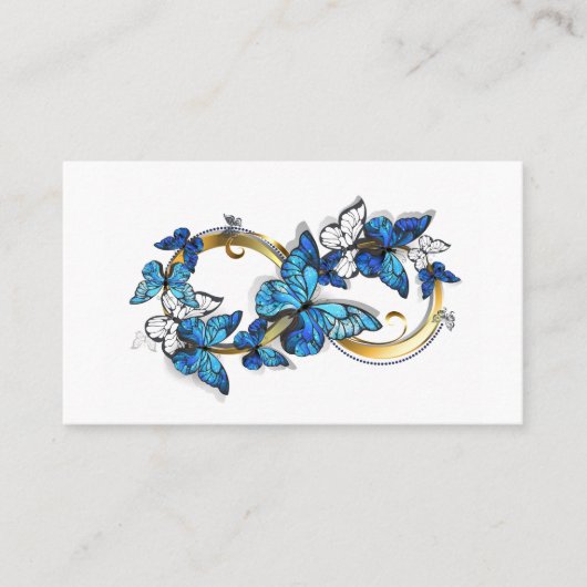 Carte De Placement Symbol Infinity of Blue Morpho Butterflies (Devant)
