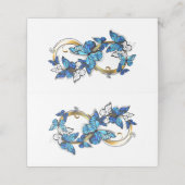 Carte De Placement Symbole infini de papillons Morpho bleus (Extérieur déplié)