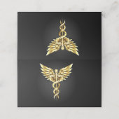 Carte De Placement Symbole Polygonal Or Caduceus (Extérieur déplié)