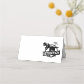 Carte De Placement T Rex Anniversaire Garçon Plié Carte Place (Dos)