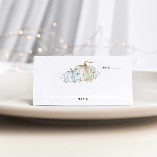 Carte De Placement Table Citrouille de Baby shower pour garçons