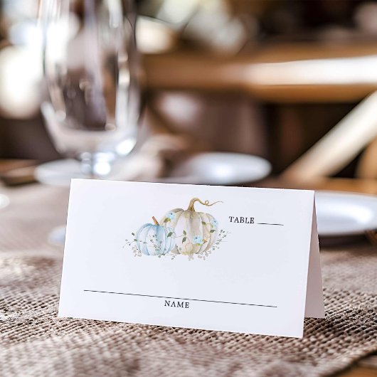 Carte De Placement Table Citrouille de Baby shower pour garçons