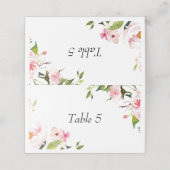 Carte De Placement Table d'accueil de mariage florale # (Extérieur déplié)
