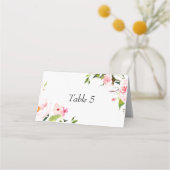 Carte De Placement Table d'accueil de mariage florale # (Dos)