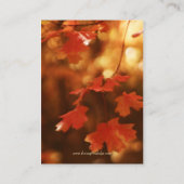 Carte De Placement Table d'action de la jambe d'automne Élégante (Dos)