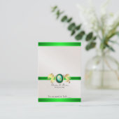Carte De Placement Table de bijoux vert Prince & Princess (Debout devant)