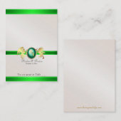 Carte De Placement Table de bijoux vert Prince & Princess (Devant / Derrière)