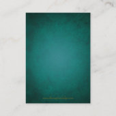 Carte De Placement Table de défilement vert et or Noble (Dos)