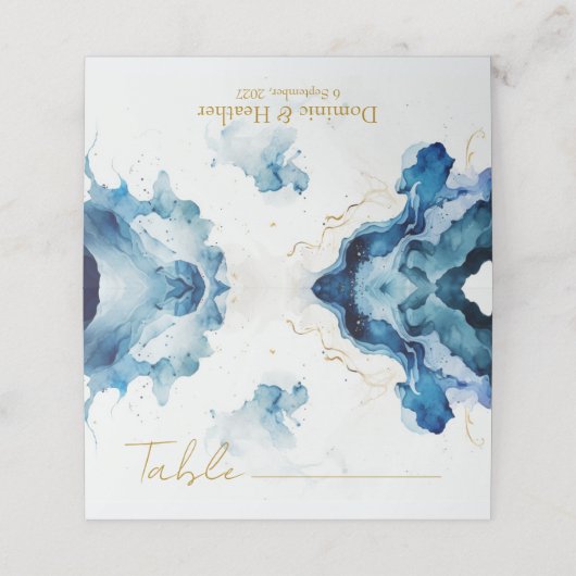 Carte De Placement Table de gala AZURE Marble Dreams (Extérieur déplié)