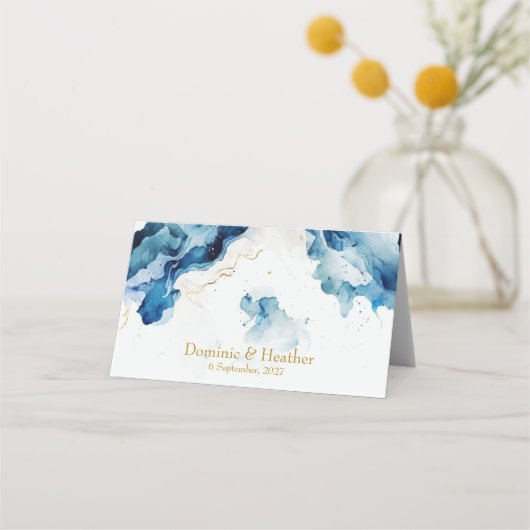 Carte De Placement Table de gala AZURE Marble Dreams (Dos)