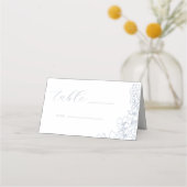 Carte De Placement Table de mariage à fleurs bleues délicates (Devant)