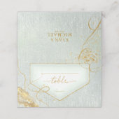Carte De Placement Table de Mariage Abstrait Gold Fine Lines Sg ID867 (Extérieur déplié)