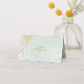 Carte De Placement Table de Mariage Abstrait Gold Fine Lines Sg ID867 (Dos)
