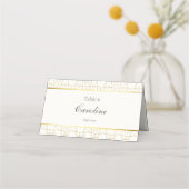 Carte De Placement Table de mariage Art Déco à arche géométrique doré (Devant)