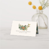 Carte De Placement Table de mariage de fleurs d'oranger rustique mode (Dos)