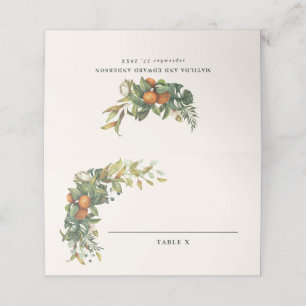 Carte De Placement Table de mariage de fleurs d'oranger rustique mode