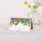 Carte De Placement Table de mariage de fleurs d'oranger rustique mode (Dos)