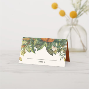 Carte De Placement Table de mariage de fleurs d'oranger rustique mode