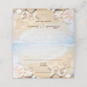 Carte De Placement Table de mariage de plage tropicale affectation (Extérieur déplié)