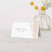 Carte De Placement Table de mariage en agate dorée chic ivoire (Dos)