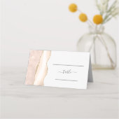 Carte De Placement Table de mariage en agate dorée chic ivoire (Devant)