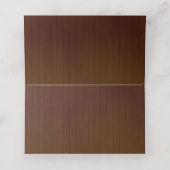 Carte De Placement Table de Mariage Floral Jaune Rustique en Bois fon (Intérieur déplié)