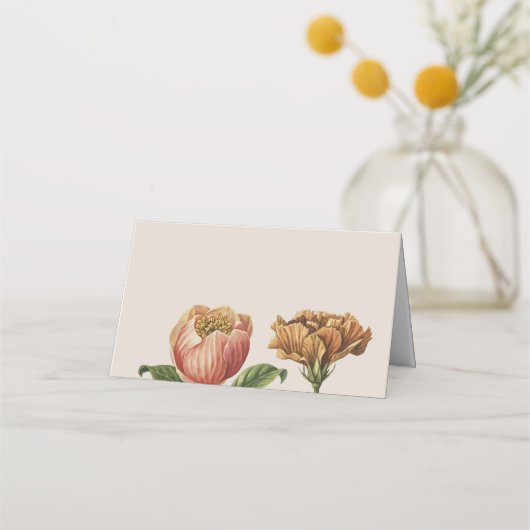 Carte De Placement Table de Mariage floral rustique chic (Dos)