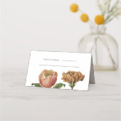 Carte De Placement Table de Mariage floral rustique chic (Devant)