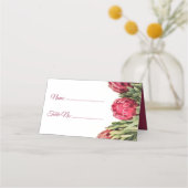 Carte De Placement Table de mariage florale moderne botanique rose pr (Devant)